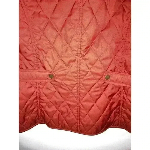 LL Bean Quilted Vest Burnt Orange ajustable Light Thin Vest - Picture 4 of 12